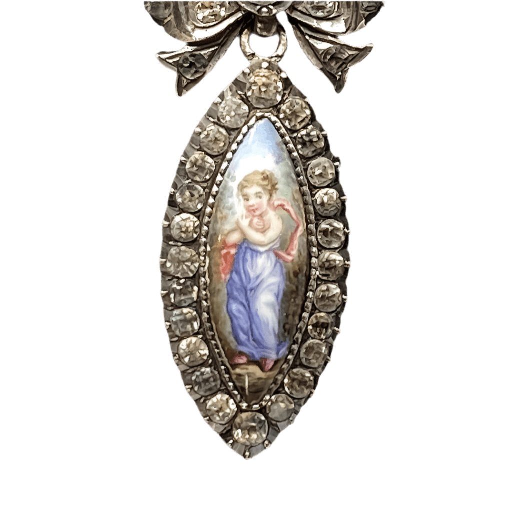 Collier Pendentif en argent et émail - Castafiore