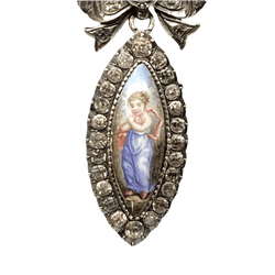 Collier Pendentif en argent et émail - Castafiore