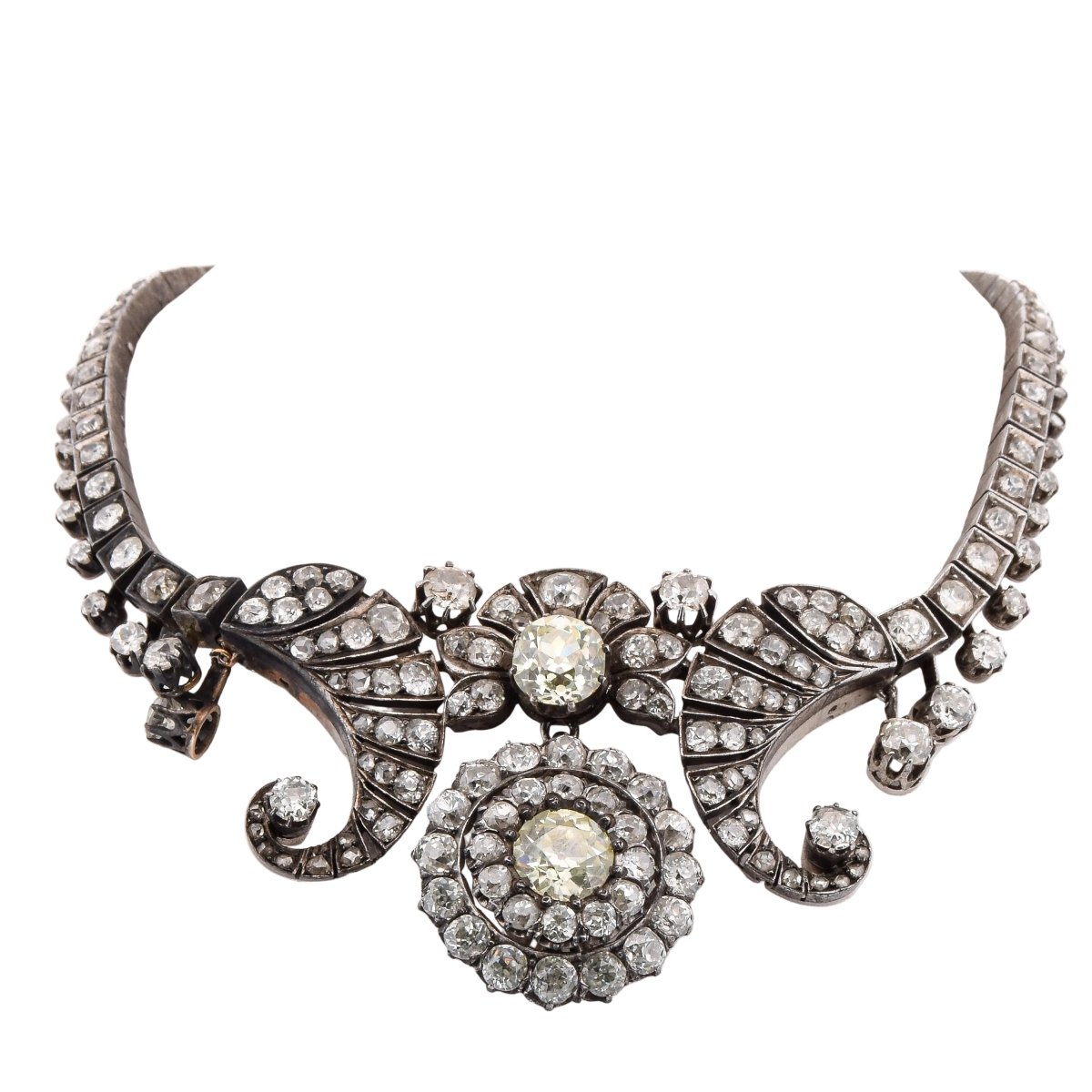 Collier Pendentif en or, argent et diamants - Castafiore