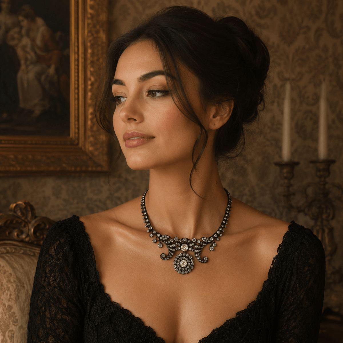 Collier Pendentif en or, argent et diamants - Castafiore