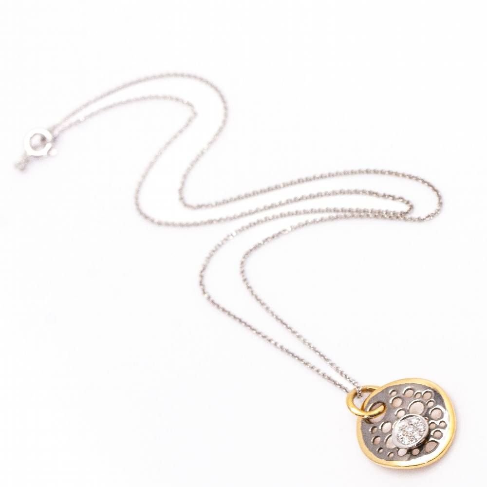 Collier Pendentif en or bicolore et diamants - Castafiore