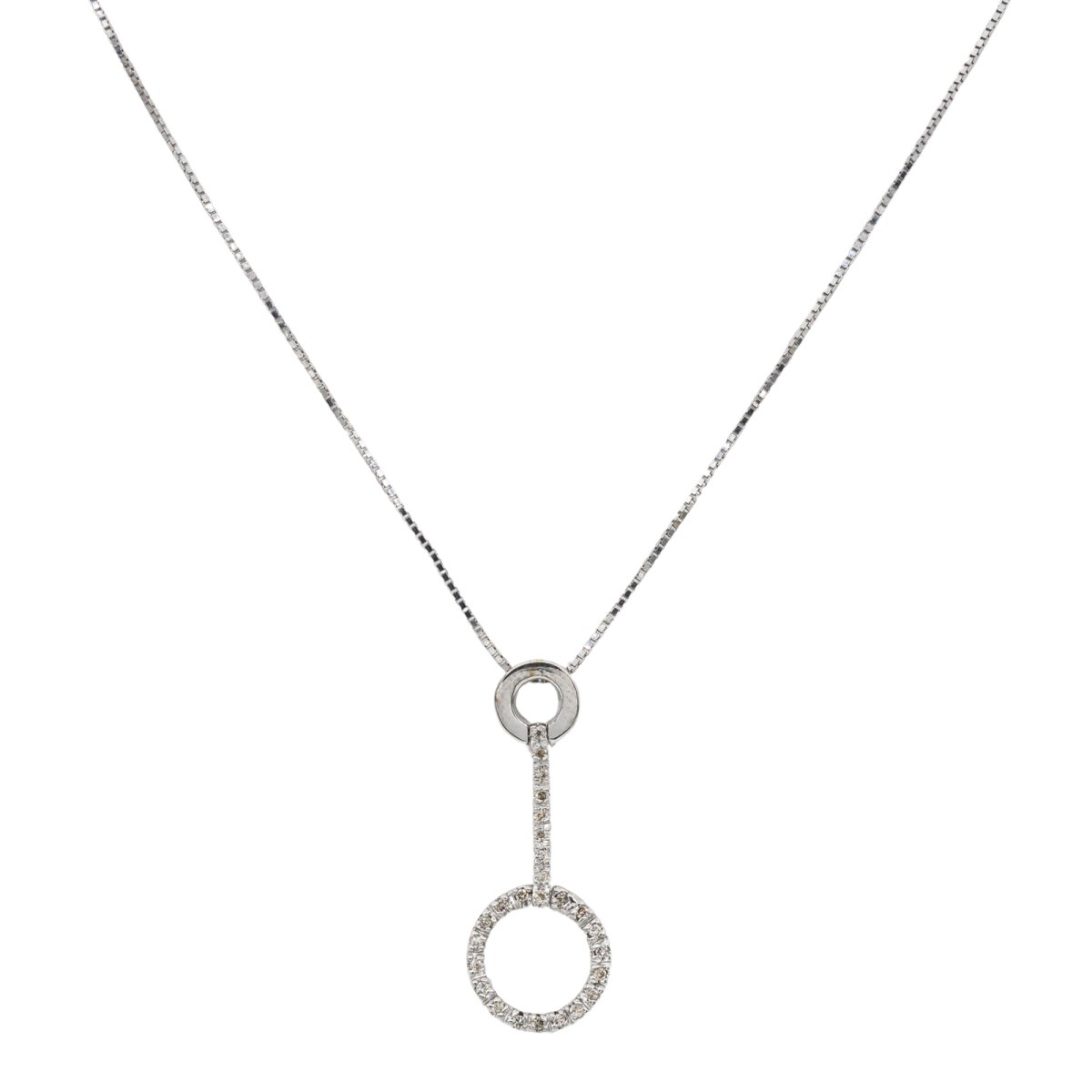 Collier Pendentif en Or blanc 18 carats et Diamant - Castafiore