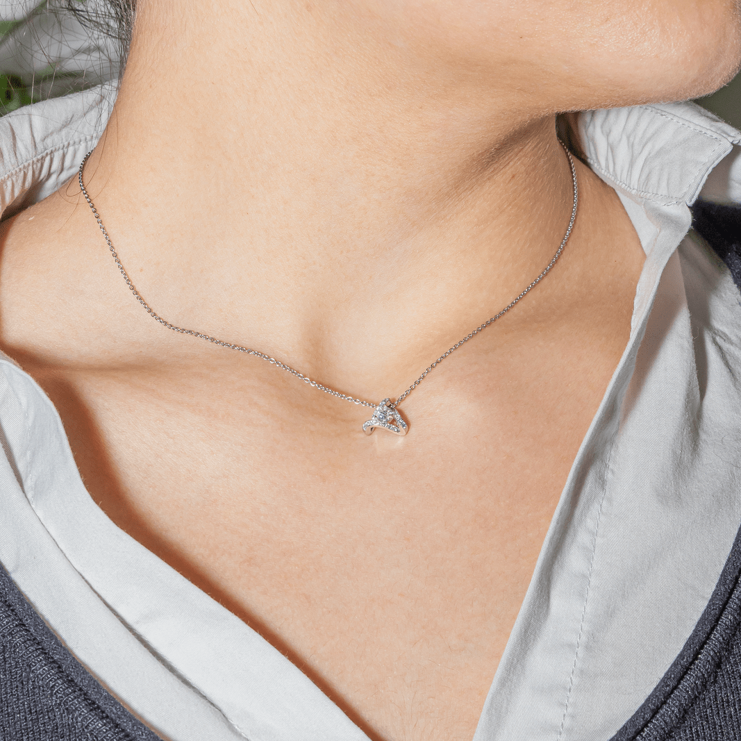 Collier Pendentif en or blanc et diamant - Castafiore