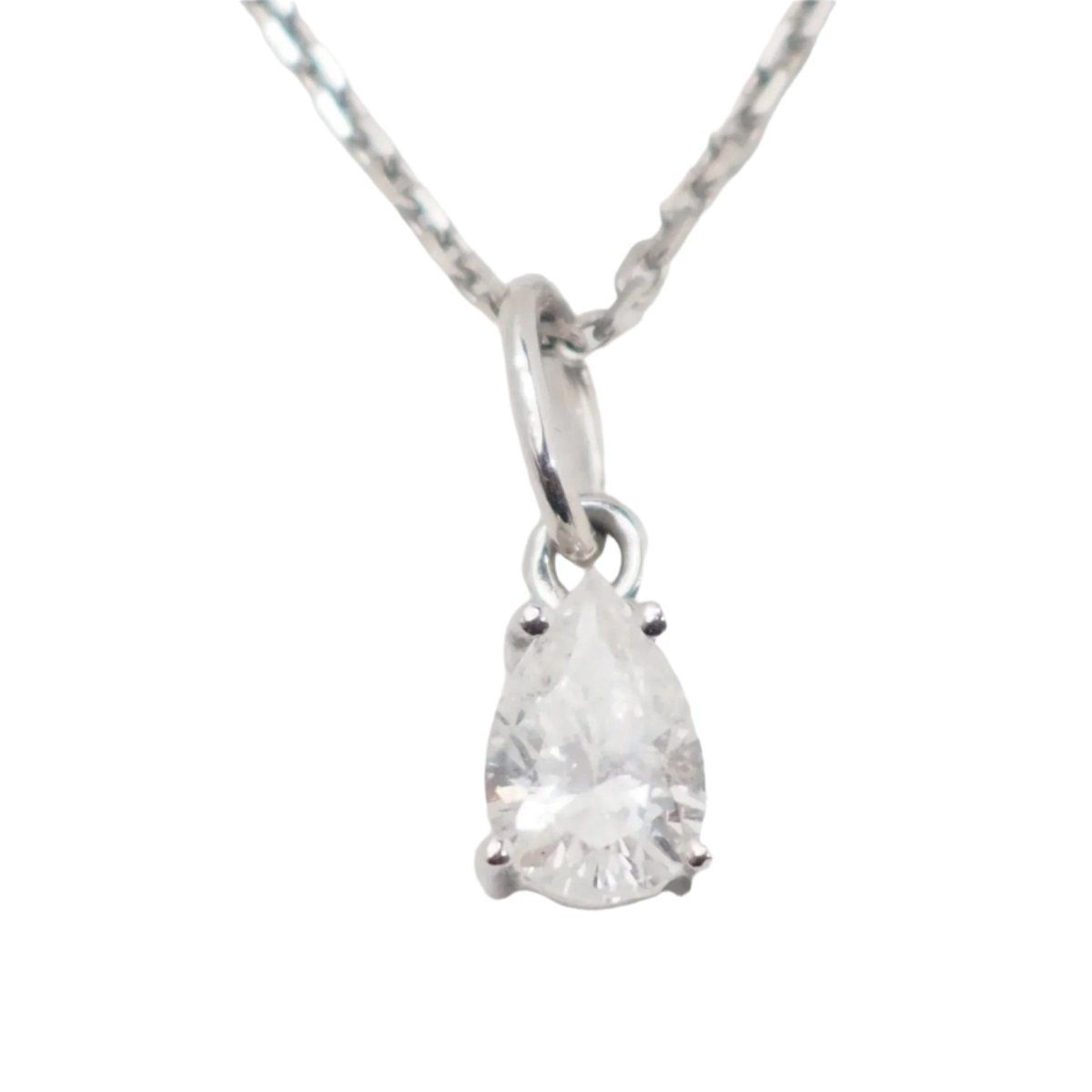 Collier pendentif en or blanc et diamant - Castafiore