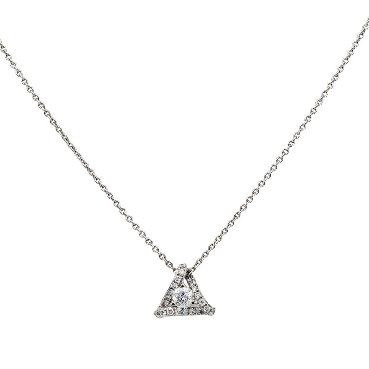 Collier Pendentif en or blanc et diamant - Castafiore