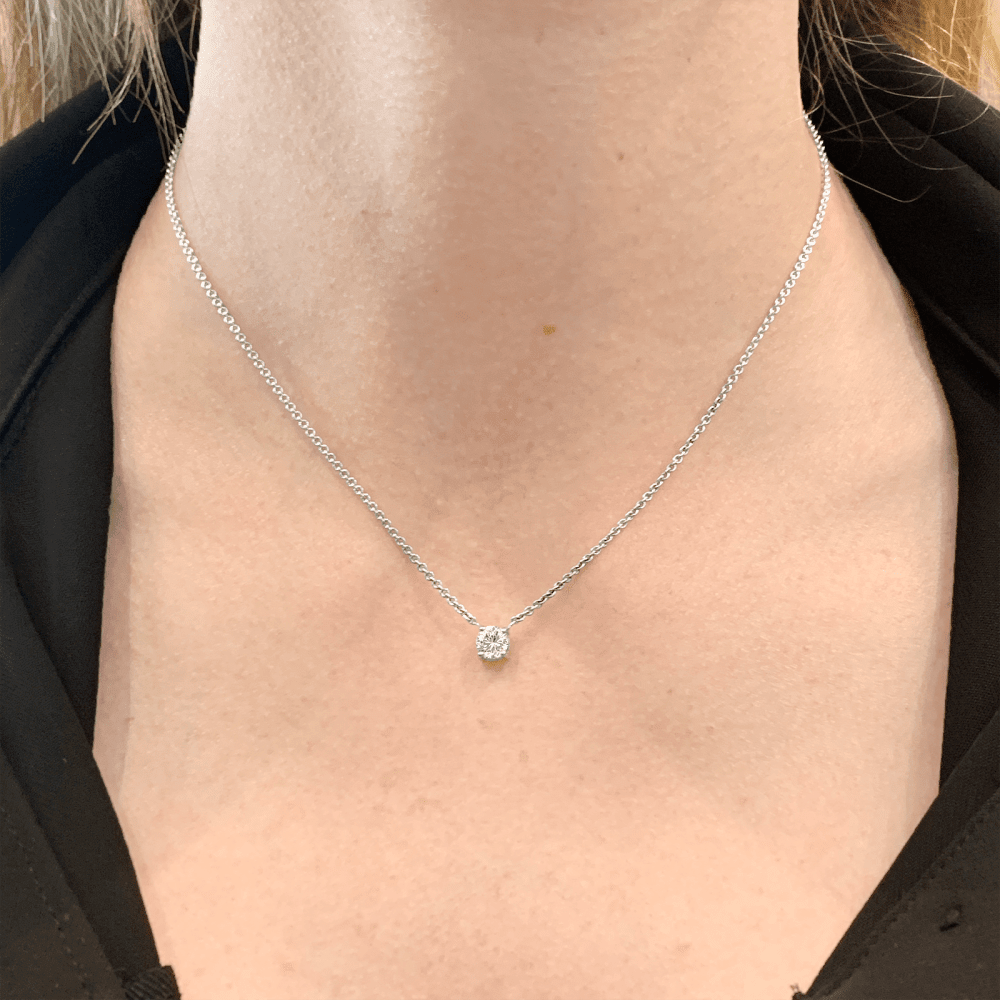 Collier Pendentif en or blanc et diamant - Castafiore