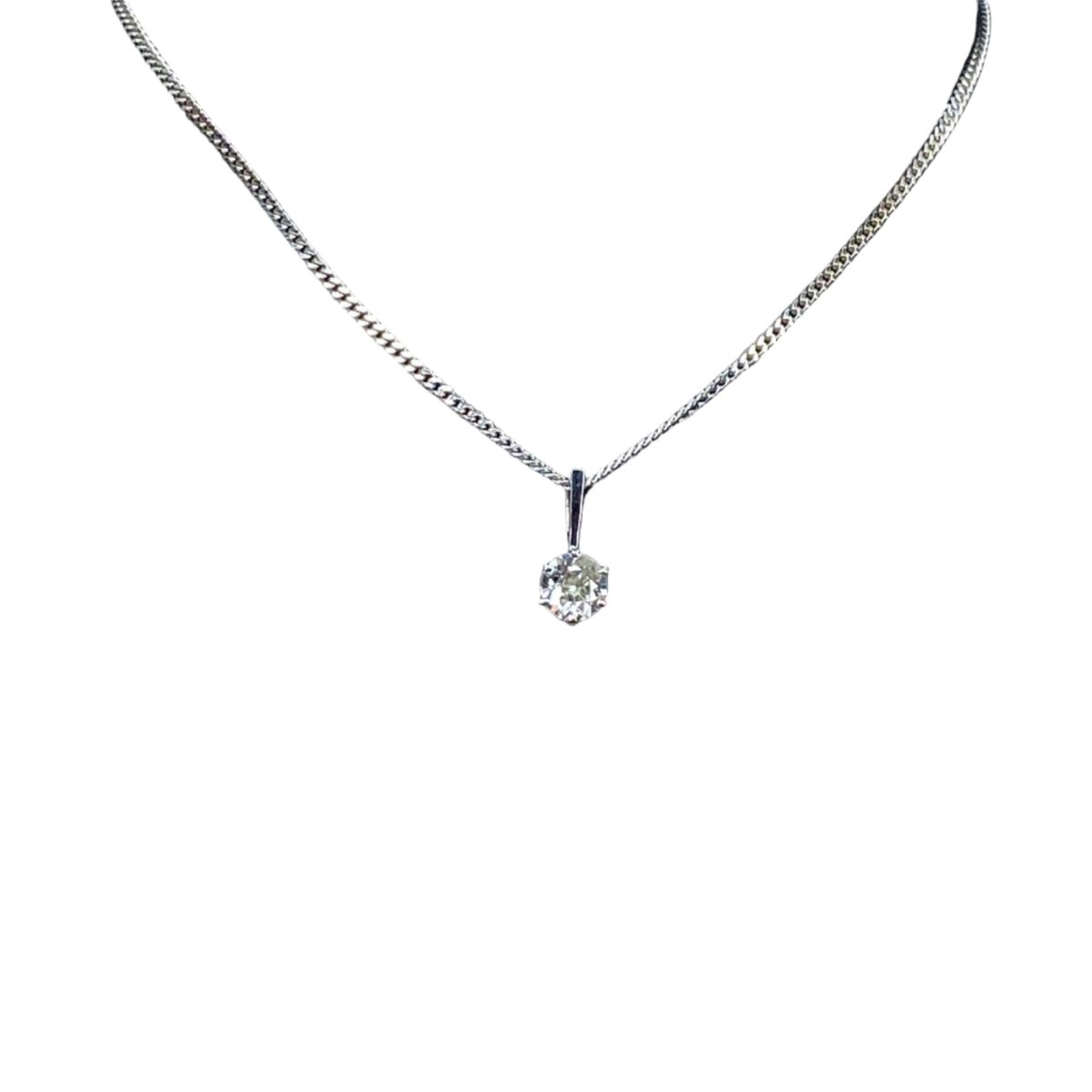 Collier Pendentif en or blanc et diamant - Castafiore
