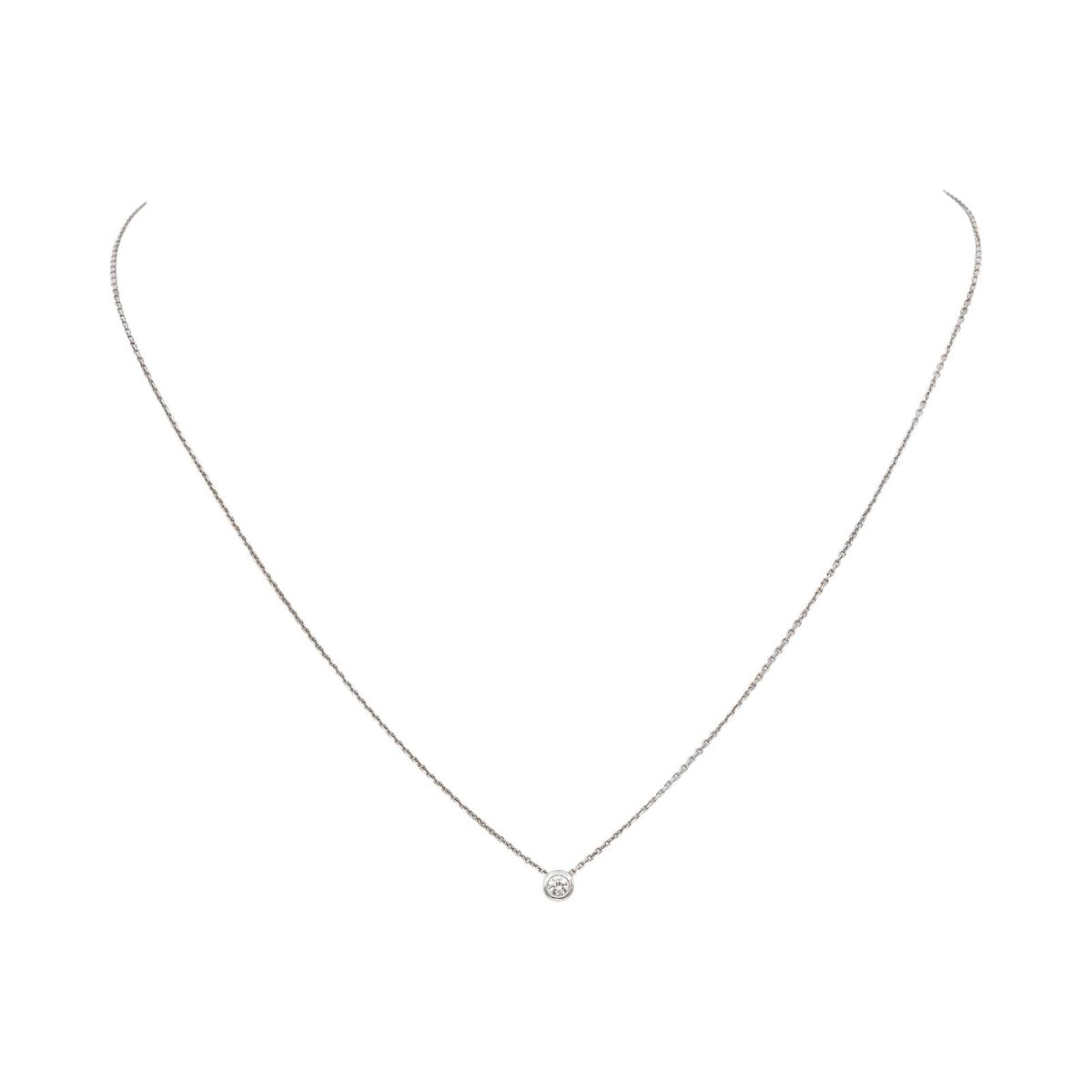 Collier Pendentif en or blanc et diamant - Castafiore