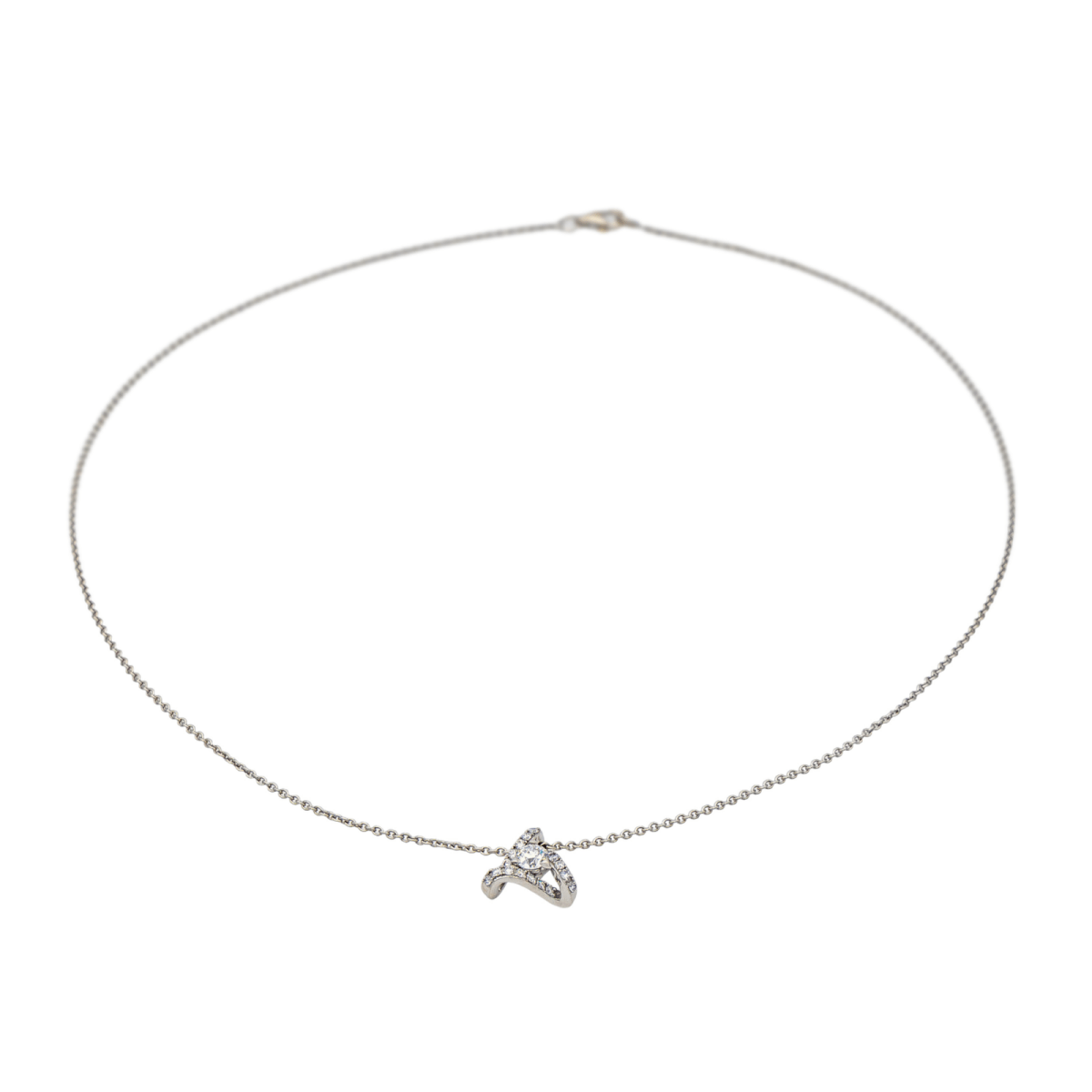 Collier Pendentif en or blanc et diamant - Castafiore