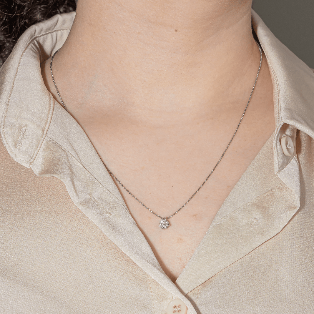 Collier Pendentif en or blanc et diamant - Castafiore