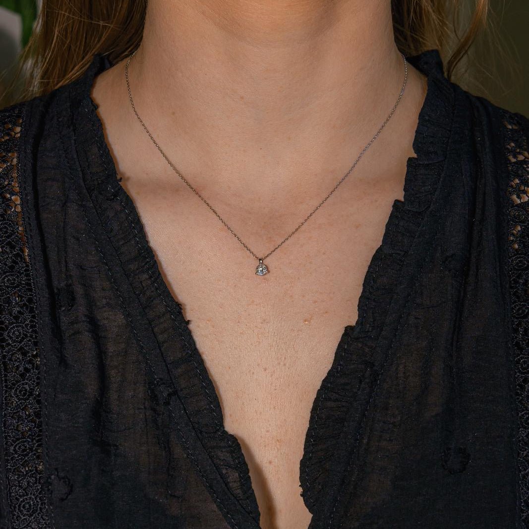 Collier Pendentif en or blanc et diamant - Castafiore