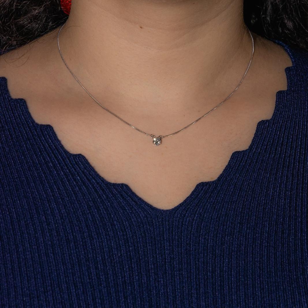 Collier Pendentif en or blanc et diamant - Castafiore