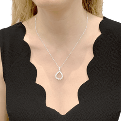 Collier Pendentif en or blanc et diamant - Castafiore