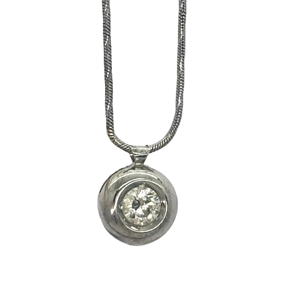 Collier Pendentif en or blanc et diamant - Castafiore