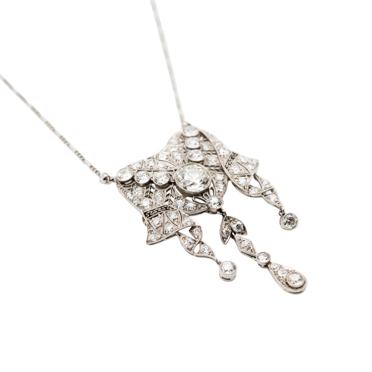 Collier Pendentif en or blanc et diamants - Castafiore