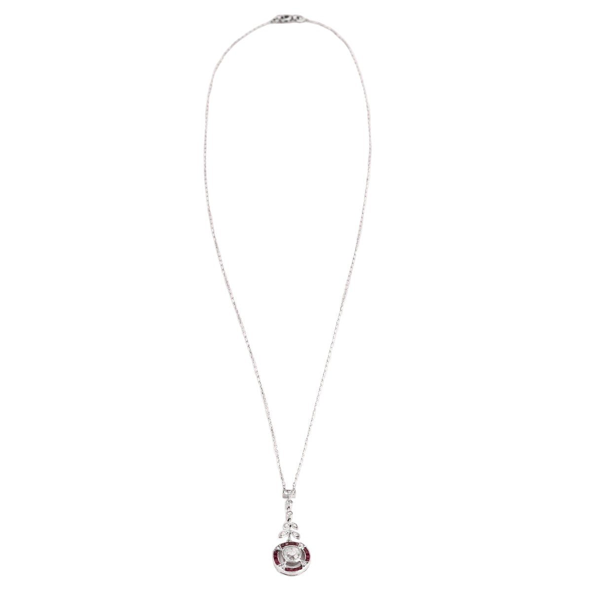 Collier Pendentif en or blanc et diamants - Castafiore
