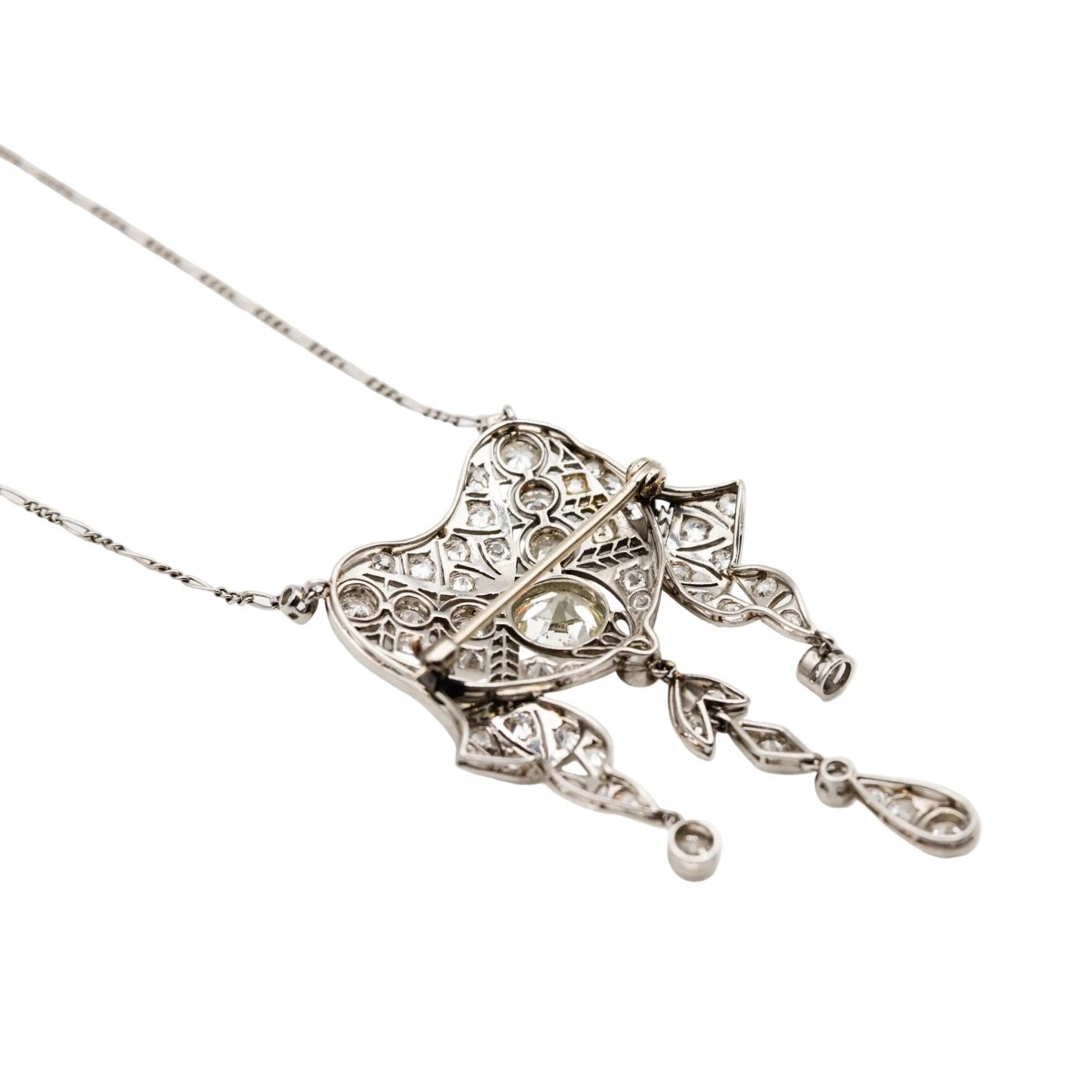 Collier Pendentif en or blanc et diamants - Castafiore