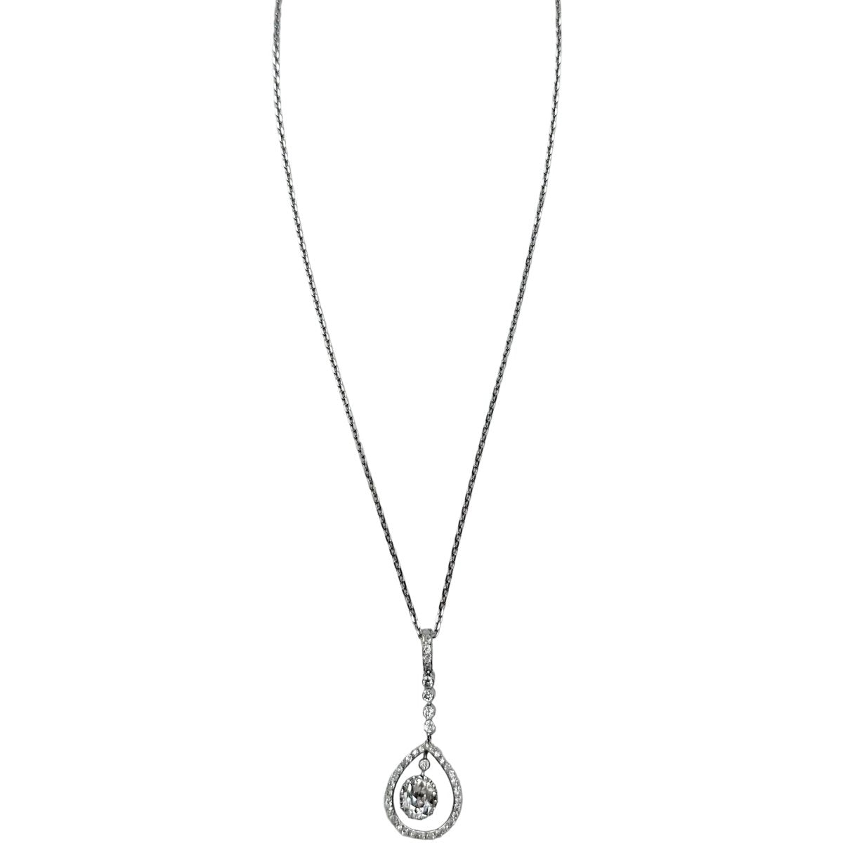 Collier Pendentif en or blanc et diamants - Castafiore
