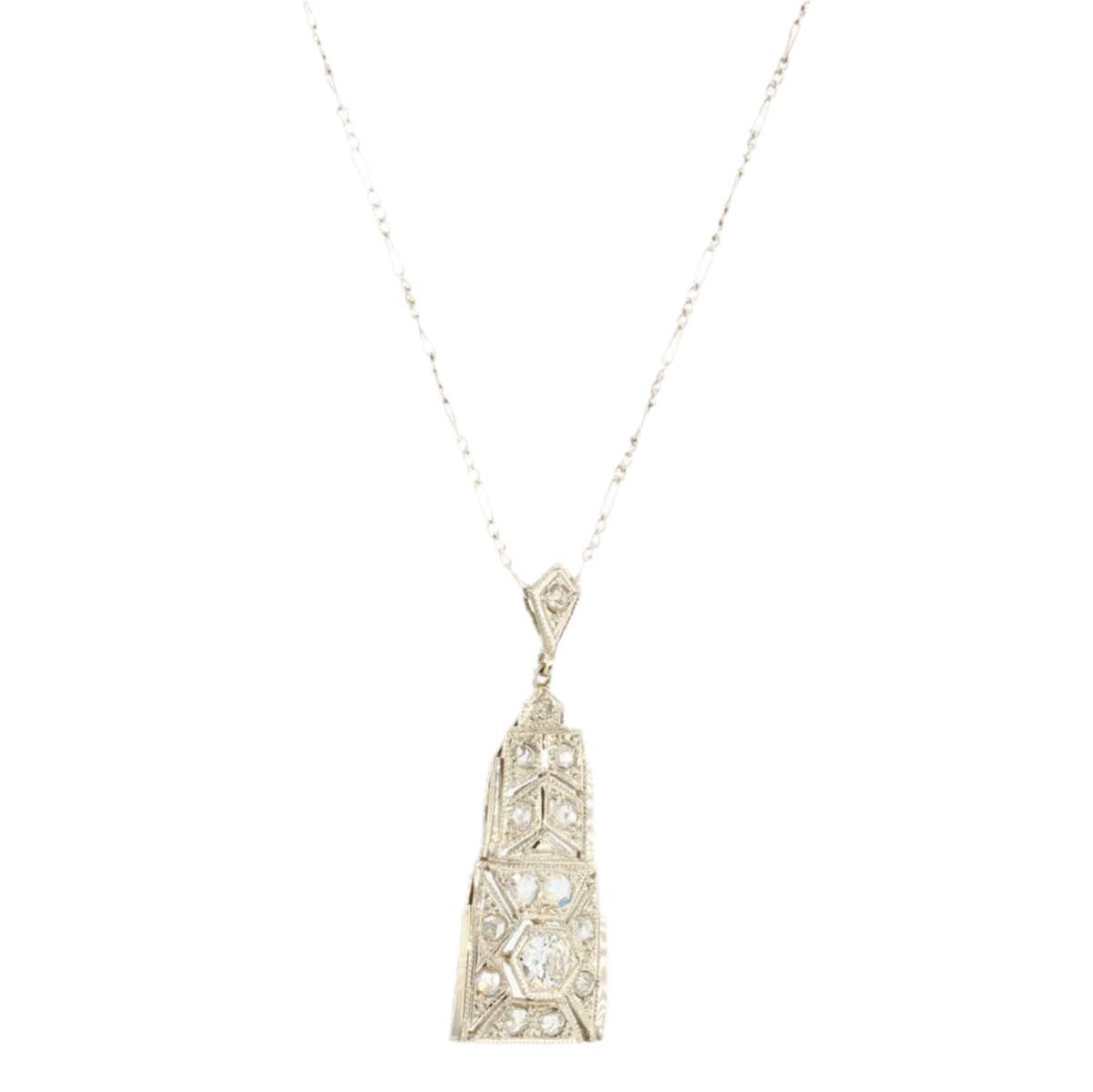 Collier Pendentif en or blanc et diamants - Castafiore