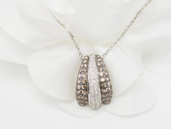 Collier pendentif en or blanc et diamants - Castafiore