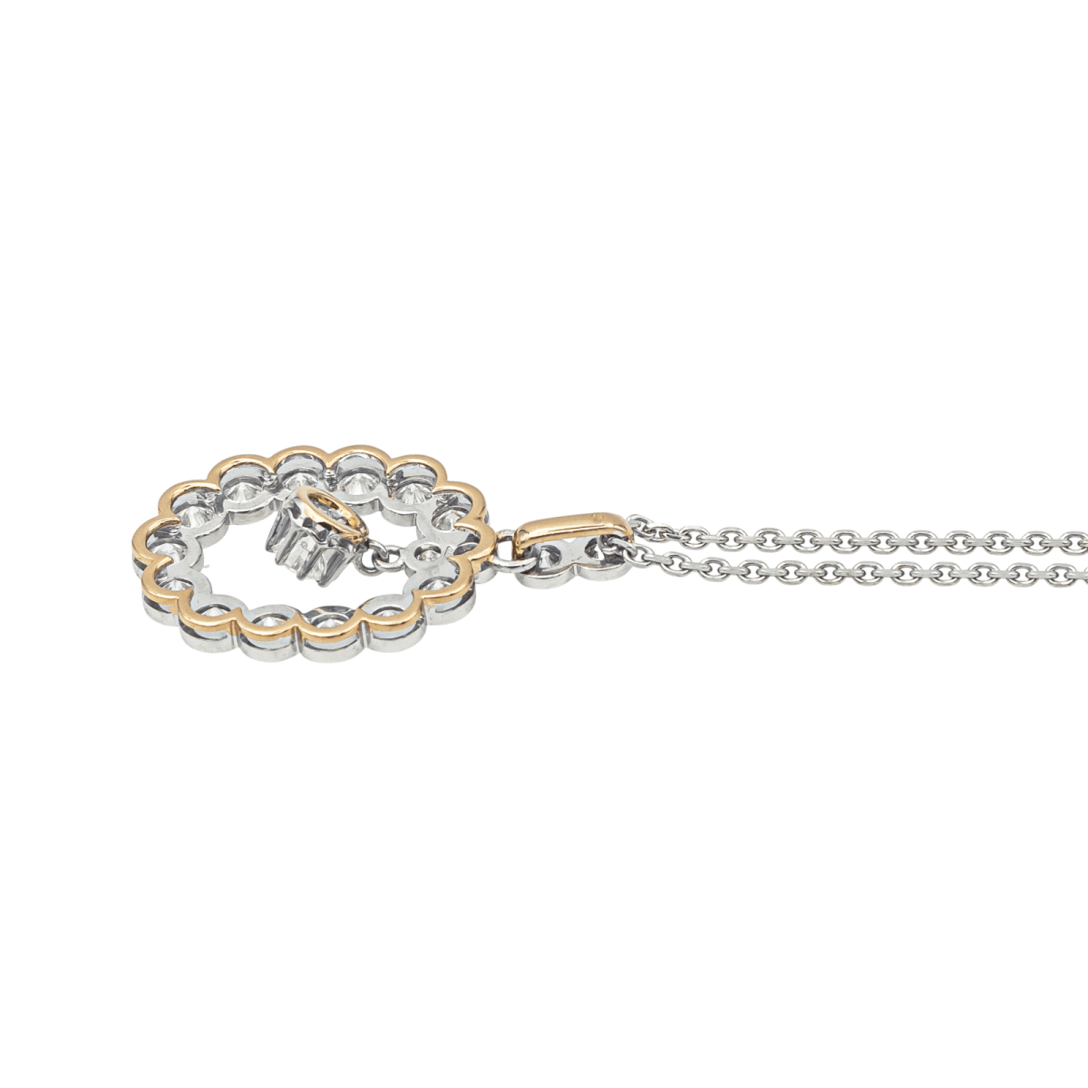 Collier Pendentif en or blanc et diamants - Castafiore