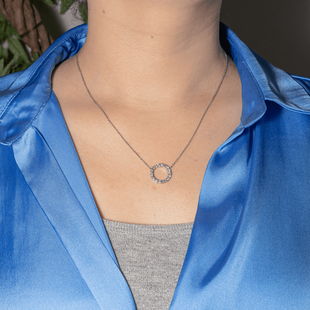 Collier Pendentif en or blanc et diamants - Castafiore