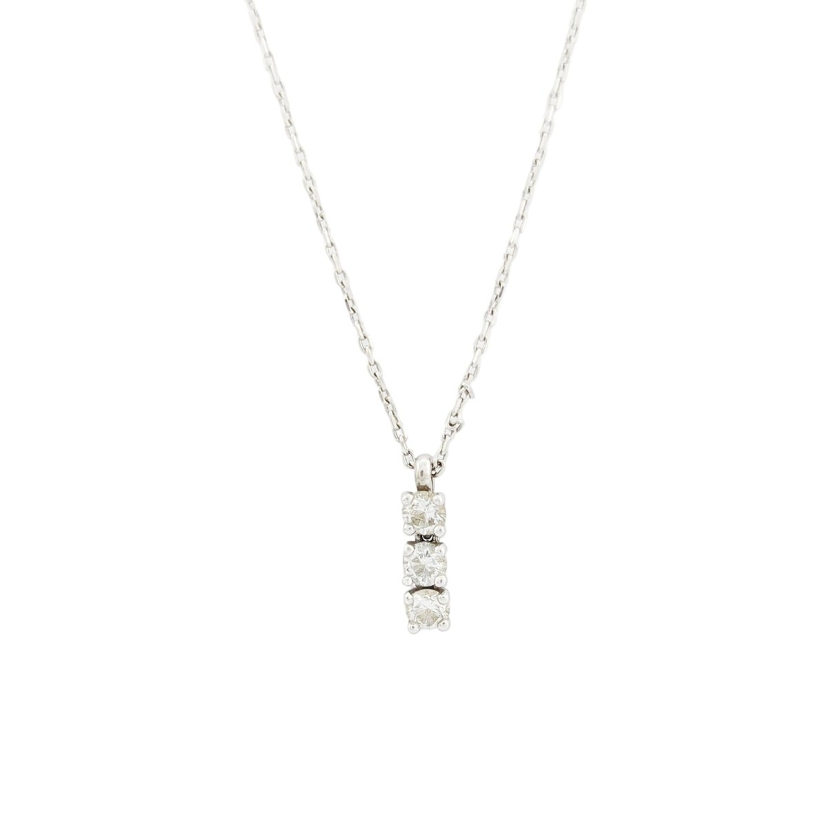 Collier Pendentif en or blanc et diamants - Castafiore