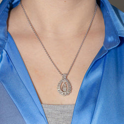 Collier Pendentif en or blanc et diamants - Castafiore