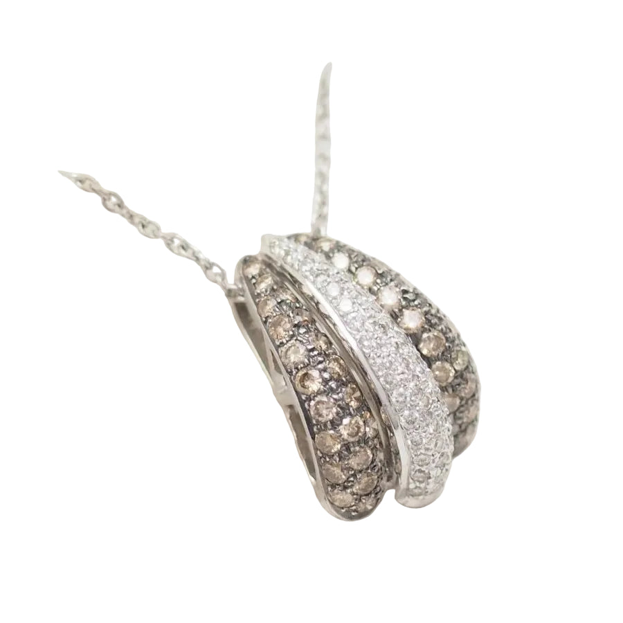 Collier pendentif en or blanc et diamants - Castafiore