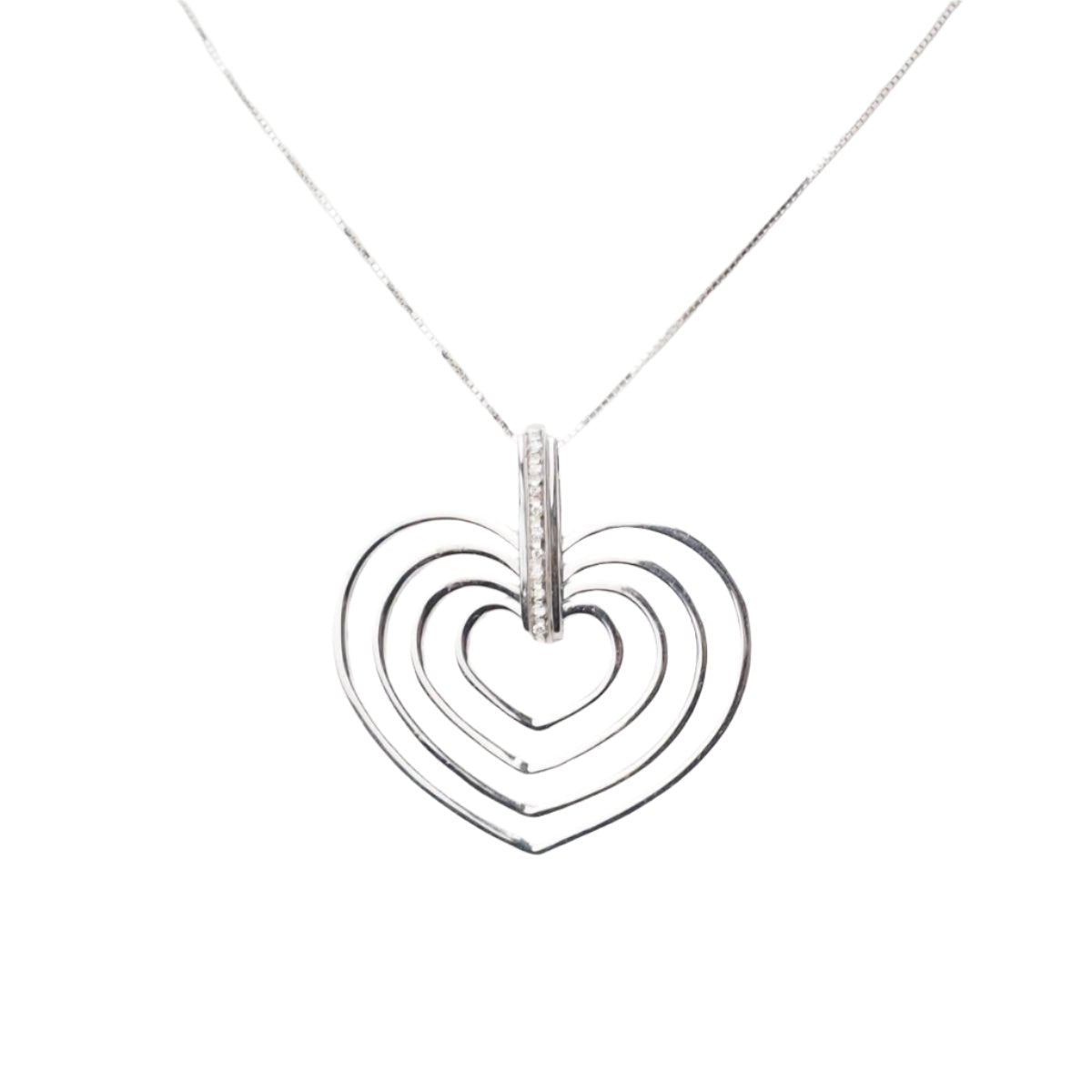 Collier Pendentif en or blanc et diamants - Castafiore