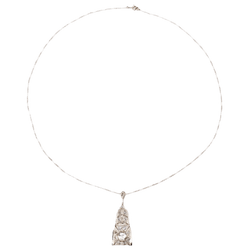 Collier Pendentif en or blanc et diamants - Castafiore