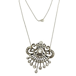 Collier Pendentif en or blanc et diamants - Castafiore