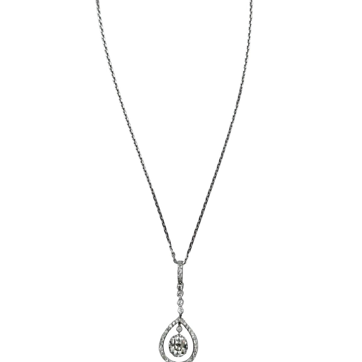 Collier Pendentif en or blanc et diamants - Castafiore