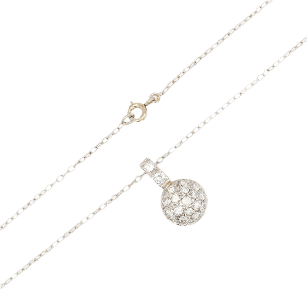 Collier Pendentif en or blanc et diamants - Castafiore