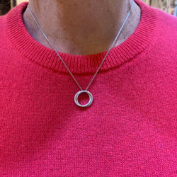 Collier Pendentif en or blanc et diamants