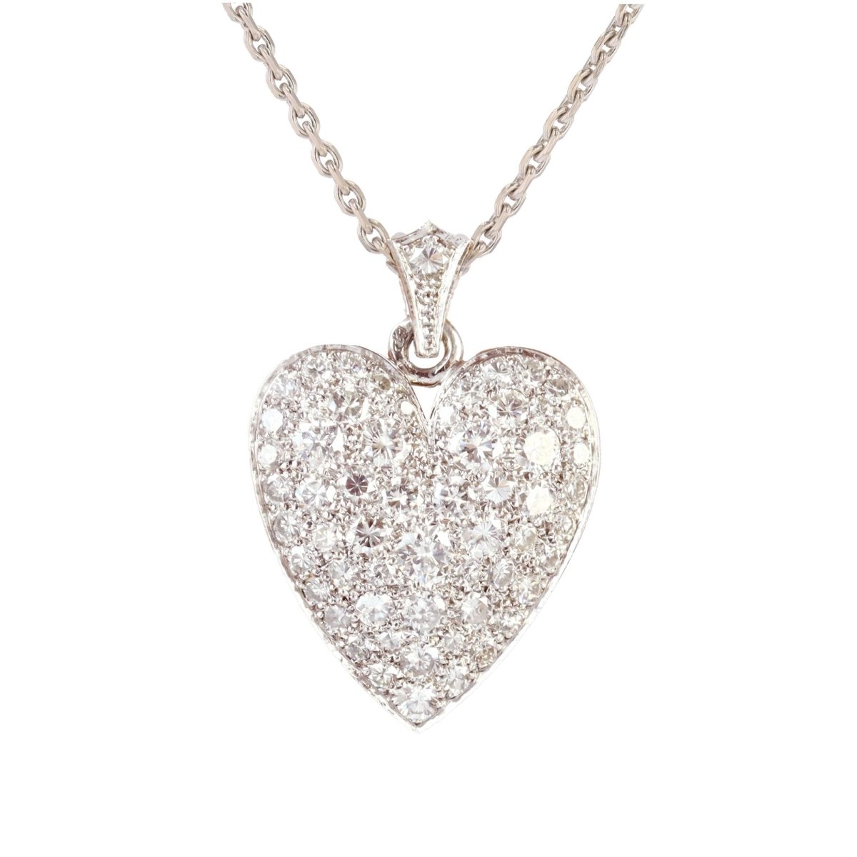 Collier Pendentif en or blanc et diamants - Castafiore