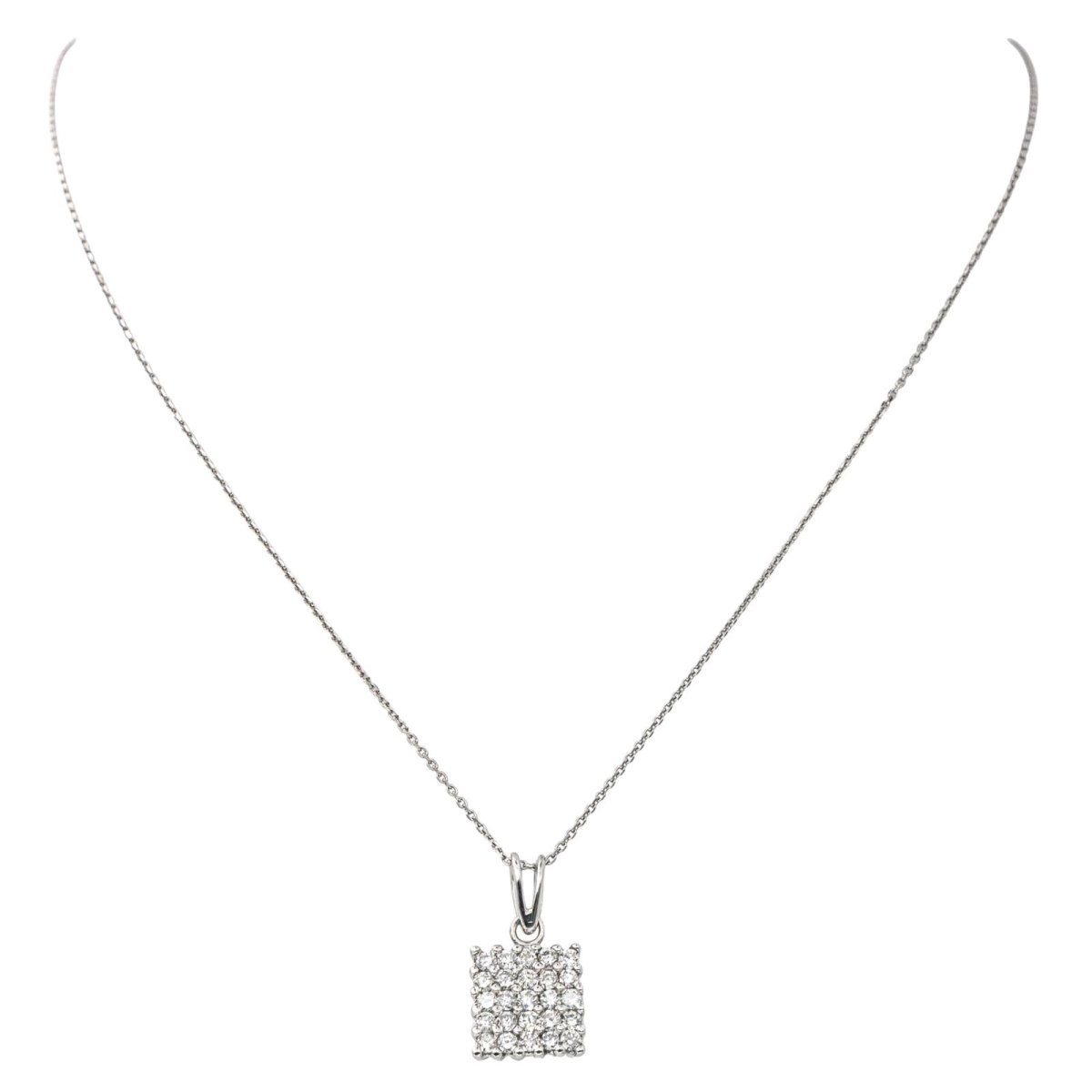 Collier Pendentif en or blanc et diamants - Castafiore