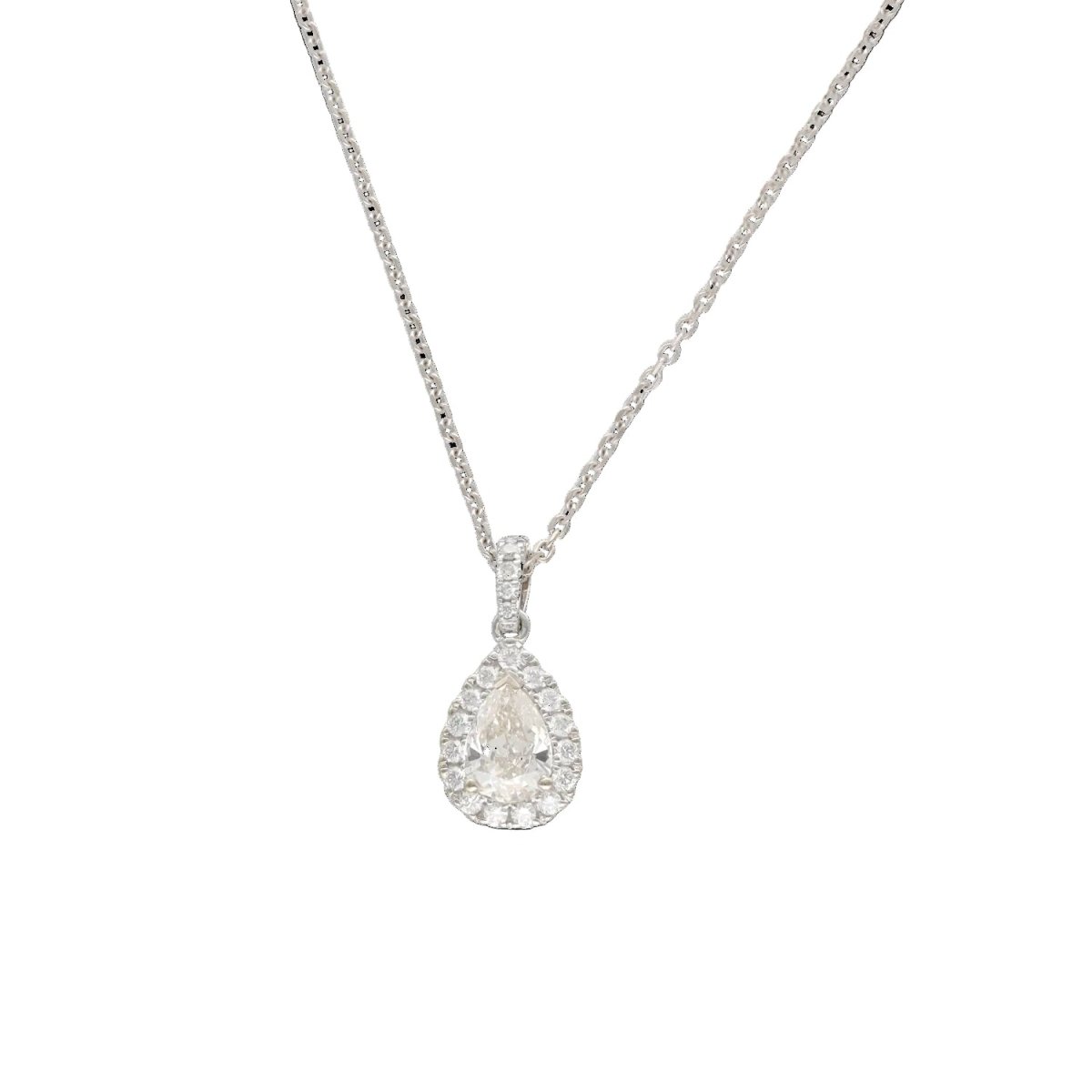 Collier Pendentif en or blanc et diamants - Castafiore