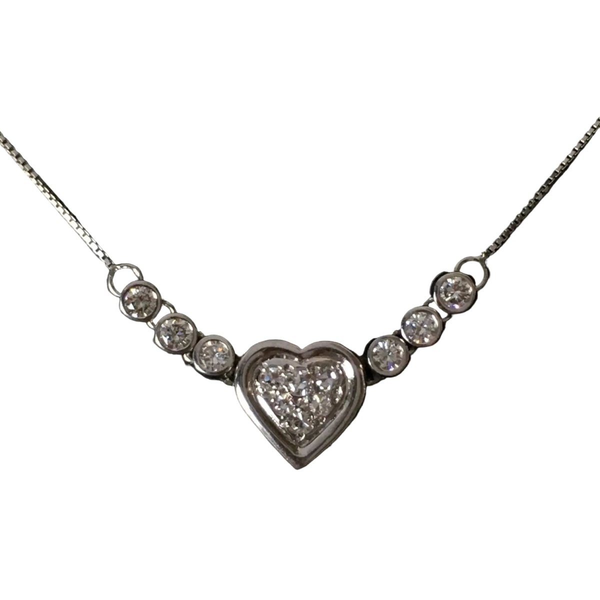 Collier Pendentif en or blanc et diamants - Castafiore