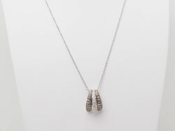 Collier pendentif en or blanc et diamants - Castafiore