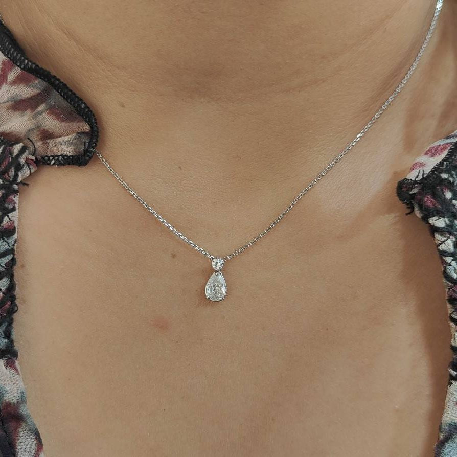 Collier Pendentif en or blanc et diamants - Castafiore