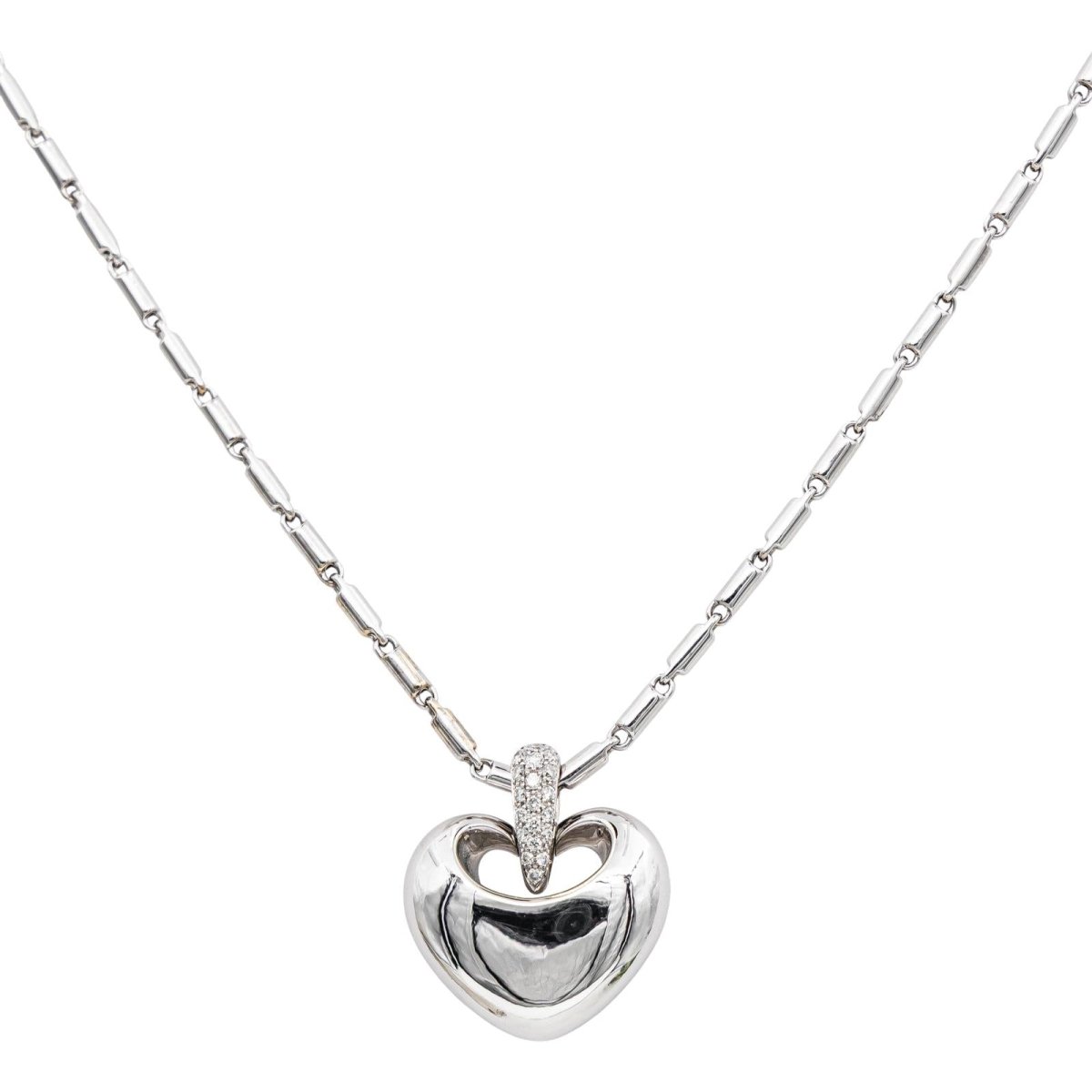Collier Pendentif en or blanc et diamants - Castafiore