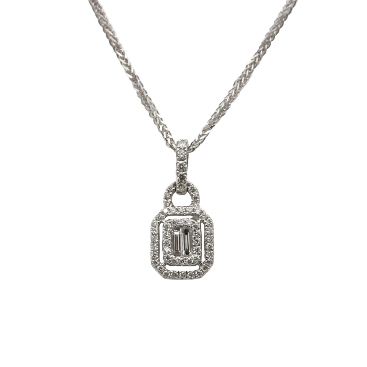 Collier Pendentif en or blanc et diamants - Castafiore
