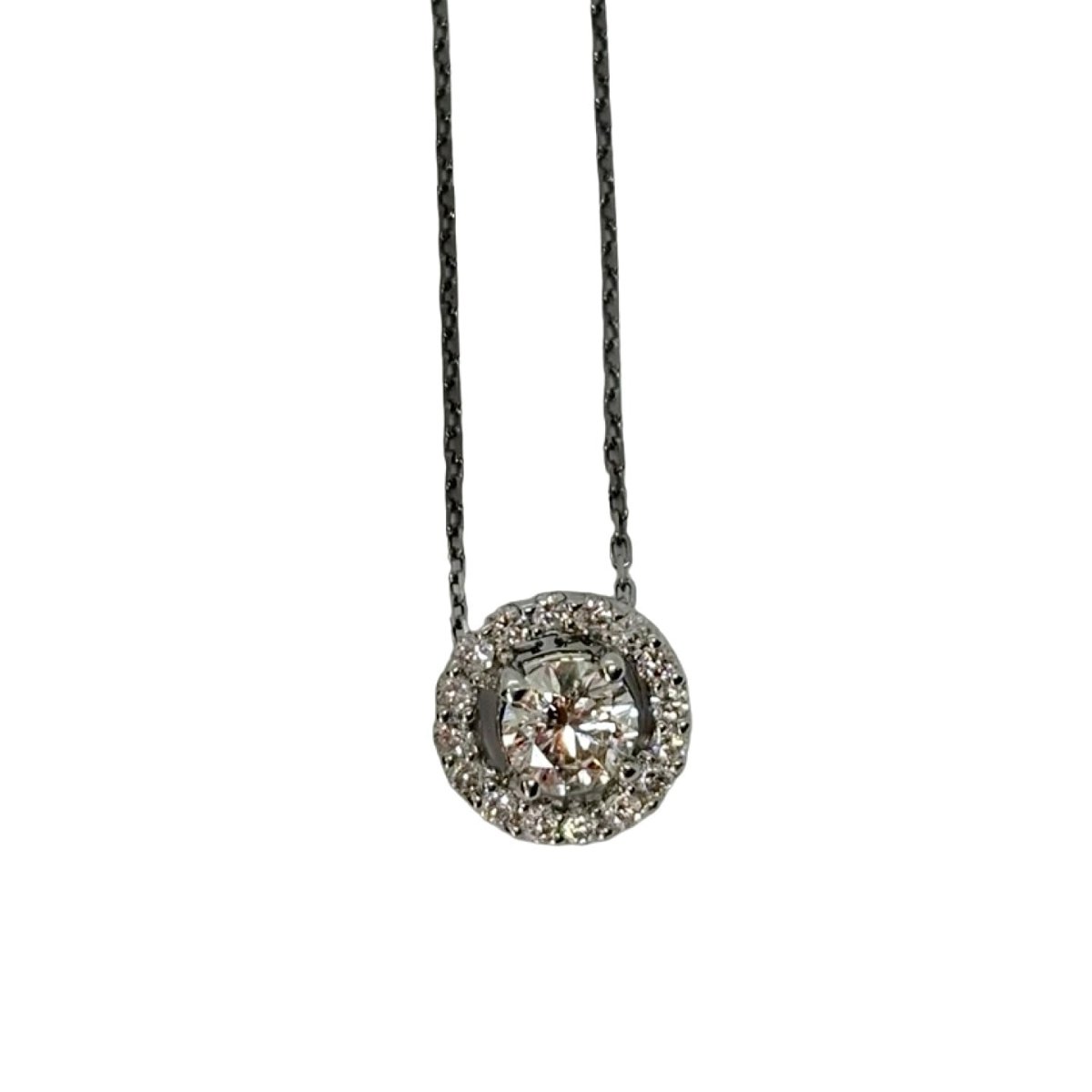 Collier Pendentif en or blanc et diamants - Castafiore