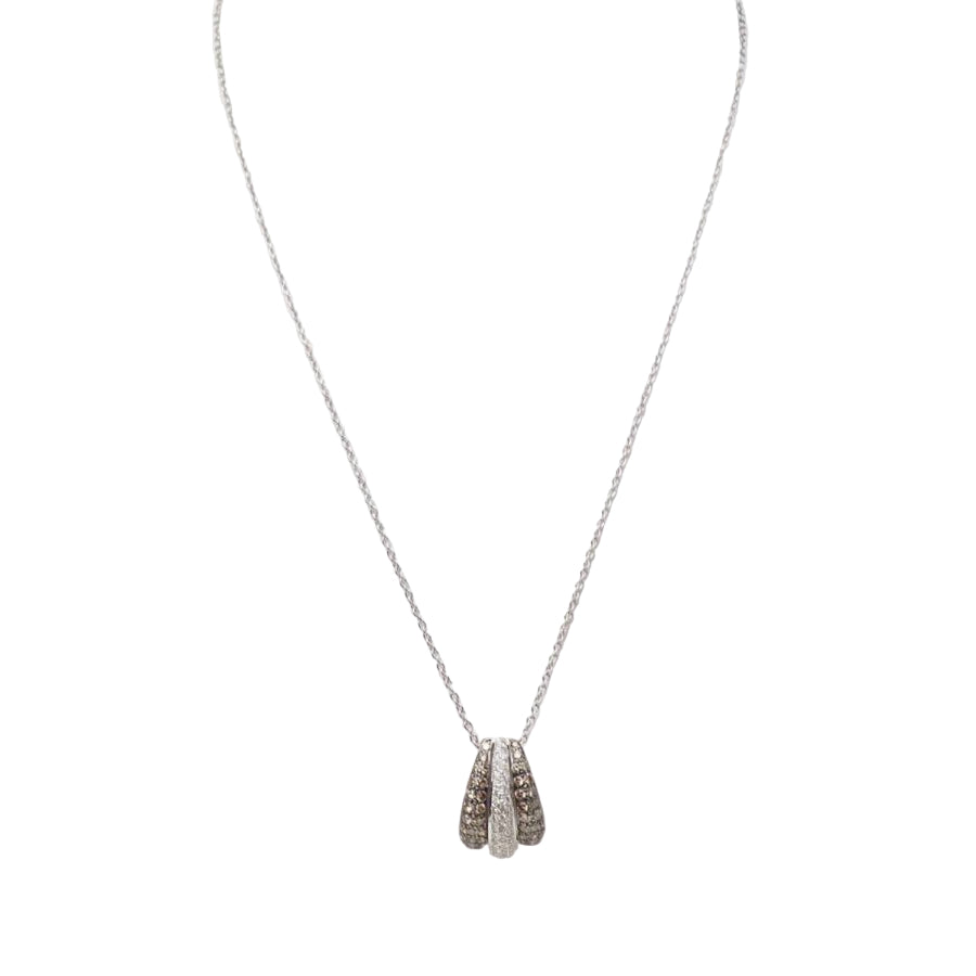 Collier pendentif en or blanc et diamants - Castafiore