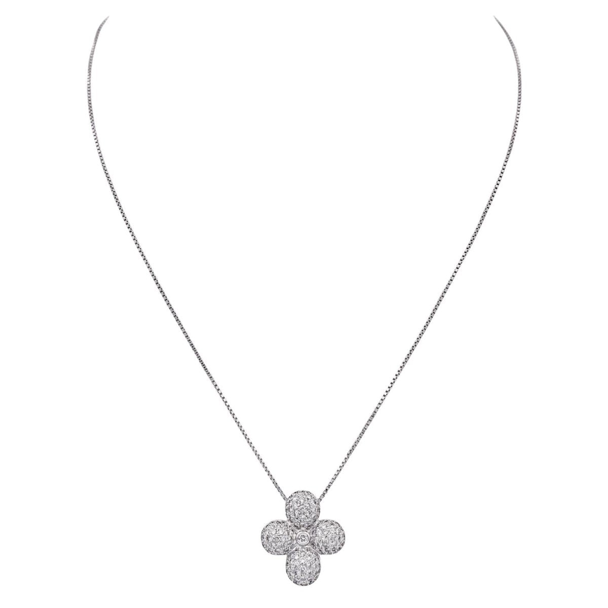 Collier Pendentif en or blanc et diamants - Castafiore