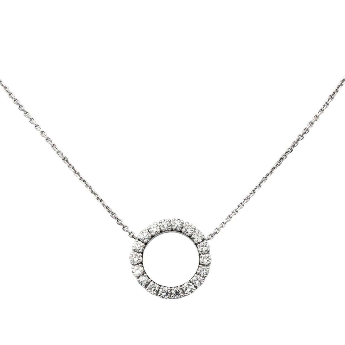 Collier Pendentif en or blanc et diamants - Castafiore