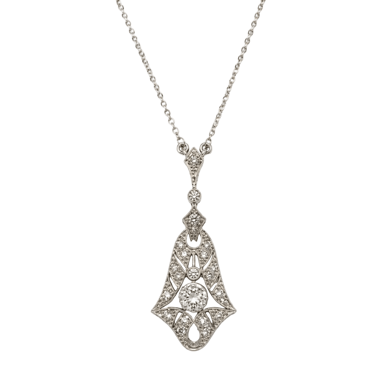 Collier Pendentif en or blanc et diamants - Castafiore