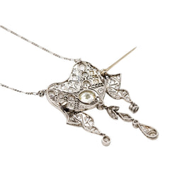 Collier Pendentif en or blanc et diamants - Castafiore