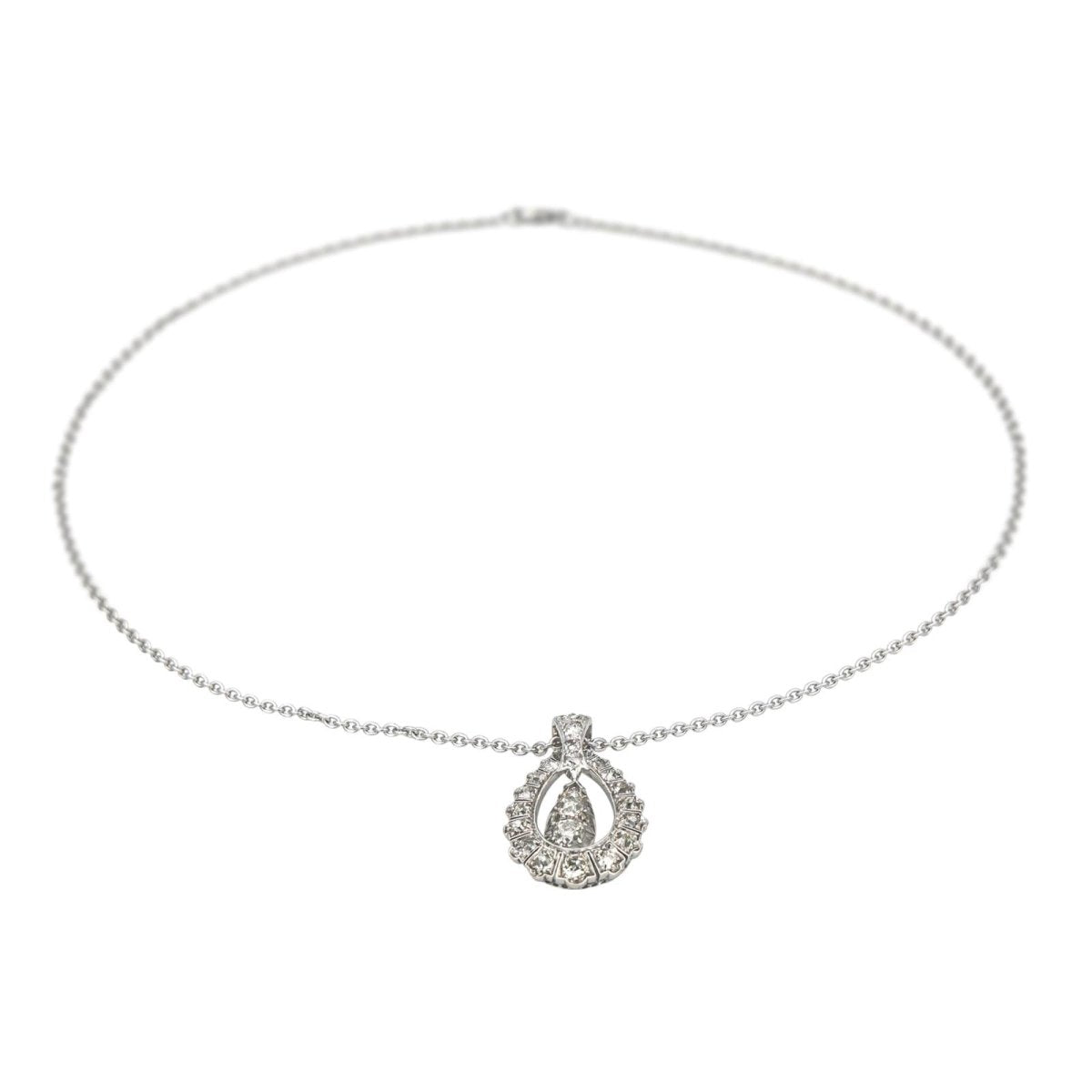 Collier Pendentif en or blanc et diamants - Castafiore